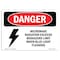 Signmission OSHA Danger, Microwave Radiation Blue Light Flashing, 10in X 7in Decal, 10" W, 7" H, Landscape OS-DS-D-710-L-1676 - alternate 1